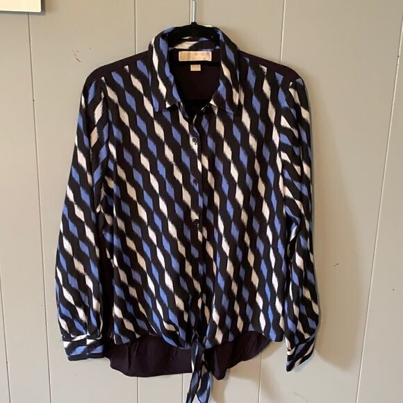 Michael Kors Tie Front Buttondown Size Medium - Picture 1 of 4